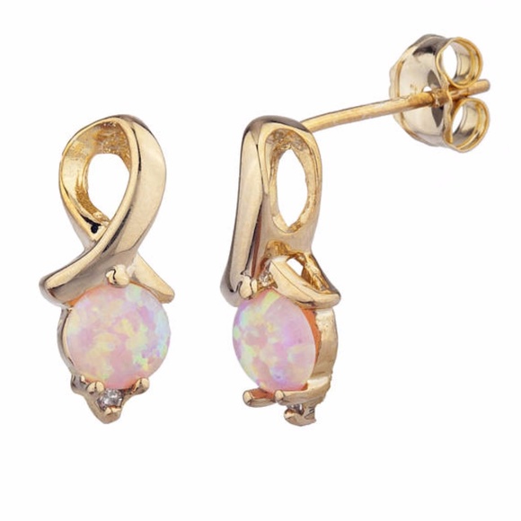 Created Ruby /& Diamond Devil Heart Stud Earrings 14Kt Rose Gold Plated Over .925 Sterling Silver